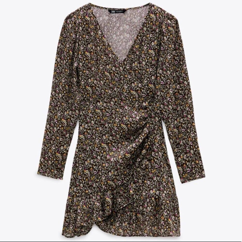 ZARA RUFFLED MINI DRESS